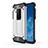 Custodia Silicone e Plastica Opaca Cover per Motorola Moto One Zoom Argento