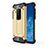 Custodia Silicone e Plastica Opaca Cover per Motorola Moto One Zoom Oro