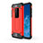 Custodia Silicone e Plastica Opaca Cover per Motorola Moto One Zoom Rosso