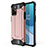 Custodia Silicone e Plastica Opaca Cover per OnePlus 8T 5G Oro Rosa