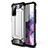 Custodia Silicone e Plastica Opaca Cover per Samsung Galaxy S20 Lite 5G Argento