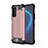 Custodia Silicone e Plastica Opaca Cover R01 per Huawei Honor X10 5G Oro Rosa