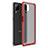 Custodia Silicone e Plastica Opaca Cover U01 per Samsung Galaxy A12 Rosso