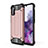 Custodia Silicone e Plastica Opaca Cover WL1 per Samsung Galaxy A41 Oro Rosa