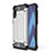 Custodia Silicone e Plastica Opaca Cover WL1 per Samsung Galaxy A70 Argento