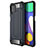Custodia Silicone e Plastica Opaca Cover WL1 per Samsung Galaxy F62 5G Blu Notte