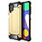 Custodia Silicone e Plastica Opaca Cover WL1 per Samsung Galaxy F62 5G Oro