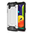 Custodia Silicone e Plastica Opaca Cover WL1 per Samsung Galaxy M01 Core Argento