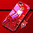Custodia Silicone Gel Laterale Abito Ragazza Specchio Cover M01 per Oppo RX17 Neo Rosso