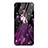 Custodia Silicone Gel Laterale Abito Ragazza Specchio Cover per Huawei P30 Viola