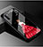 Custodia Silicone Gel Laterale Abito Ragazza Specchio Cover per Samsung Galaxy Note 10 Plus 5G Rosso e Nero