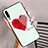 Custodia Silicone Gel Laterale Amore Cuore Specchio Cover per Huawei P30 Rosa Caldo