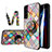 Custodia Silicone Gel Laterale Fantasia Modello Specchio Cover A01 per Samsung Galaxy S21 Plus 5G Multicolore