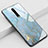 Custodia Silicone Gel Laterale Fantasia Modello Specchio Cover K01 per Xiaomi Mi 9T Ciano