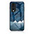 Custodia Silicone Gel Laterale Fantasia Modello Specchio Cover LS1 per Huawei Honor 70 Pro 5G Blu