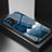 Custodia Silicone Gel Laterale Fantasia Modello Specchio Cover LS1 per OnePlus Nord N200 5G Blu