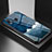 Custodia Silicone Gel Laterale Fantasia Modello Specchio Cover LS1 per Samsung Galaxy M10S Blu