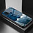 Custodia Silicone Gel Laterale Fantasia Modello Specchio Cover LS1 per Samsung Galaxy M21s Blu