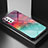 Custodia Silicone Gel Laterale Fantasia Modello Specchio Cover LS1 per Samsung Galaxy M52 5G Rosso