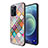 Custodia Silicone Gel Laterale Fantasia Modello Specchio Cover LS2 per Oppo Find X3 5G Multicolore