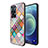 Custodia Silicone Gel Laterale Fantasia Modello Specchio Cover LS2 per Oppo Reno7 Pro 5G Multicolore