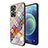 Custodia Silicone Gel Laterale Fantasia Modello Specchio Cover LS2 per Oppo Reno7 Z 5G Multicolore