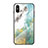 Custodia Silicone Gel Laterale Fantasia Modello Specchio Cover LS2 per Xiaomi Redmi 9i Verde