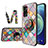 Custodia Silicone Gel Laterale Fantasia Modello Specchio Cover LS3 per Oppo A76 Multicolore