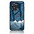 Custodia Silicone Gel Laterale Fantasia Modello Specchio Cover LS4 per Oppo A57 4G Blu