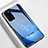 Custodia Silicone Gel Laterale Fantasia Modello Specchio Cover M01 per Samsung Galaxy S20 Plus 5G Blu