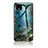Custodia Silicone Gel Laterale Fantasia Modello Specchio Cover per Google Pixel 4 Blu