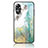 Custodia Silicone Gel Laterale Fantasia Modello Specchio Cover per Oppo A17 Verde