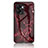 Custodia Silicone Gel Laterale Fantasia Modello Specchio Cover per Oppo A56S 5G Rosso