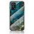 Custodia Silicone Gel Laterale Fantasia Modello Specchio Cover per Oppo A74 4G Blu