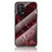 Custodia Silicone Gel Laterale Fantasia Modello Specchio Cover per Oppo A95 4G Rosso