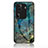 Custodia Silicone Gel Laterale Fantasia Modello Specchio Cover per Oppo Reno11 Pro 5G Blu