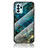 Custodia Silicone Gel Laterale Fantasia Modello Specchio Cover per Oppo Reno6 Z 5G Blu
