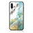 Custodia Silicone Gel Laterale Fantasia Modello Specchio Cover per Samsung Galaxy A30S Verde