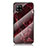 Custodia Silicone Gel Laterale Fantasia Modello Specchio Cover per Samsung Galaxy A42 5G Rosso