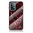 Custodia Silicone Gel Laterale Fantasia Modello Specchio Cover per Samsung Galaxy A52 5G Rosso