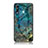 Custodia Silicone Gel Laterale Fantasia Modello Specchio Cover per Samsung Galaxy A60 Blu