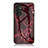 Custodia Silicone Gel Laterale Fantasia Modello Specchio Cover per Samsung Galaxy M13 4G Rosso
