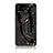 Custodia Silicone Gel Laterale Fantasia Modello Specchio Cover per Samsung Galaxy M20 Oro e Nero