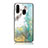 Custodia Silicone Gel Laterale Fantasia Modello Specchio Cover per Samsung Galaxy M30 Verde