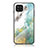Custodia Silicone Gel Laterale Fantasia Modello Specchio Cover per Samsung Galaxy M32 4G Verde
