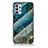 Custodia Silicone Gel Laterale Fantasia Modello Specchio Cover per Samsung Galaxy M32 5G Blu