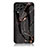 Custodia Silicone Gel Laterale Fantasia Modello Specchio Cover per Samsung Galaxy M33 5G Oro e Nero