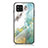 Custodia Silicone Gel Laterale Fantasia Modello Specchio Cover per Samsung Galaxy M42 5G Verde