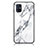 Custodia Silicone Gel Laterale Fantasia Modello Specchio Cover per Samsung Galaxy M51 Bianco