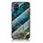 Custodia Silicone Gel Laterale Fantasia Modello Specchio Cover per Samsung Galaxy M51 Blu